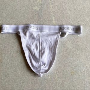 2(X)IST White Mens Y-Back Thong
